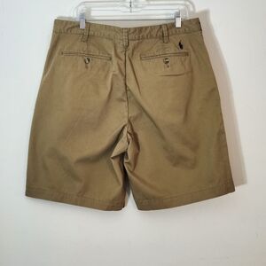 Polo by Ralph Lauren Tan Flat Front Chino Shorts Size:36